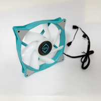 Ventilateur de boîtier CPU à double roulement à billes et à haut débit d'air, ventilateur axial Icegale Xtra 140 mm Teal
