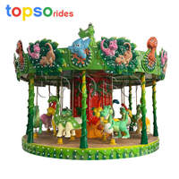 Manège électrique pour enfants sur le thème des dinosaures, intérieur/extérieur, en fibre de verre, pour centre commercial