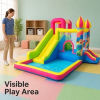 Château gonflable Noco Kids en tissu Oxford avec toboggan et piscine à balles, couleurs personnalisées, portable, pour usage domestique intérieur