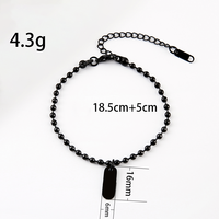 Bracelet chaîne à perles rectangulaires multicolores Ywyougang avec fermoir mousqueton réglable, bijou de poignet personnalisé