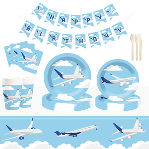 ชุดจานกระดาษ แก้วน้ำ กระดาษเช็ดปาก ลายไดโนเสาร์สีฟ้า DAMAI สำหรับงานเลี้ยงวันเกิดเด็ก - Product Image 4