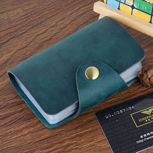 Portacarte portacarte portamonete portamonete portamonete portafoglio Custom Custom Custom manicetta per carte portafoglio da uomo in vera pelle - Product Image 1