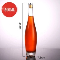 Vide 175ml 375ml 500ml spiritueux liqueur vodka whisky bouteilles en verre de vin avec liège