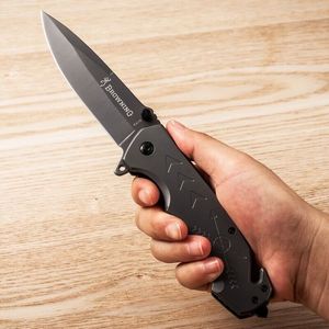 Dao gấp thép không gỉ bán chạy, cán nhôm, dùng cho sinh tồn ngoài trời, cắm trại, tự chế, OEM - Product Image 5