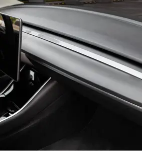 Accesorios interiores de coche 2024 fibra de carbono consola central Panel embellecedor para Tesla Model 3