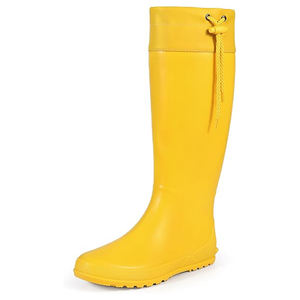 Bottes <span class=keywords><strong>de</strong></span> <span class=keywords><strong>pluie</strong></span> hautes pour femmes, légères, pliables, imperméables, en caoutchouc, avec col ajustable, vente en gros OEM - Product Image 2