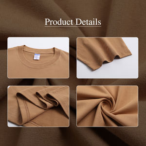 เสื้อยืดคอกลมแขนสั้นทรงหลวมสีพื้นผ้าฝ้ายแท้ 100% หนัก 230 กรัม ขายส่ง - Product Image 5