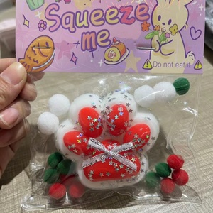 Taba <b>Squishy</b> Santa <b>Cat</b> Paw Toy New Trending Kawaii Mochi Toys Pinch Squeeze Ball for Kids Christmas Gifts for Boys and Girls - Product Image 6