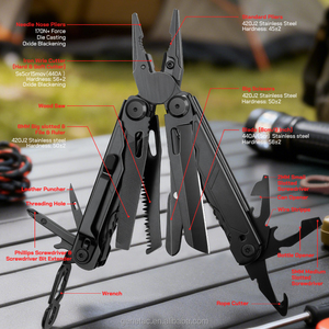 Navajas – couteau pliant multifonction noir EDC, pince à lame, outil multifonction robuste avec clip pour réparation en plein air, camping, randonnée, MQ06 - Product Image 3