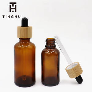 Botellas de Vidrio Transparente Ámbar para Aceites Esenciales de 1oz, 2oz, 4oz, 8oz, 16oz y 32oz, Botellas Redondas de Vidrio Boston con Gotero - Product Image 4
