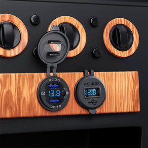 חם כפול מכירה חם qc3.0 USB מטען נייד שקע USB עם תצוגת מתח יציאה 18w עבור אוטובוס Rv-12 24v - Product Image 4