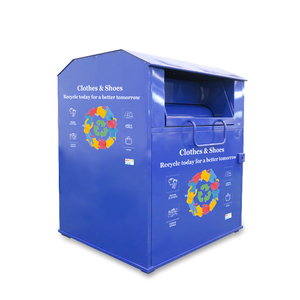 OEM Logo personalizzato impermeabile antiruggine e ladro in acciaio forte metallo usato <span class=keywords><strong>di</strong></span> riciclaggio libro donazione bidone <span class=keywords><strong>di</strong></span> abbigliamento tessile donazione - Product Image 1