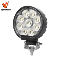 Projecteur LED 36W pour camion et remorque, rond 3,6 pouces, faisceau large, 2500LM, étanche IP67, 9-32V, boîtier en aluminium, lentille en PC