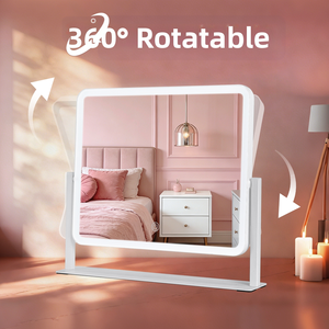 Specchio per il Trucco LED ad Alta Definizione, Specchio da Tavolo Illuminato Touch per Bellezza Femminile <span class=keywords><strong>e</strong></span> Uso in Camera da Letto - Product Image 2
