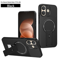 Étui en fibre de carbone Lichicase avec béquille pliable pour Xiaomi 18 18 Pro 18 Pro Max, coque de téléphone anti-chute