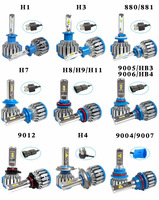 Système d'éclairage automobile Ampoule de phare à LED voiture 40W 4000lm T1 9012 9006 9005 9004 H1 H8 H11 H7 H3 H4 Auto 12v Phares à LED