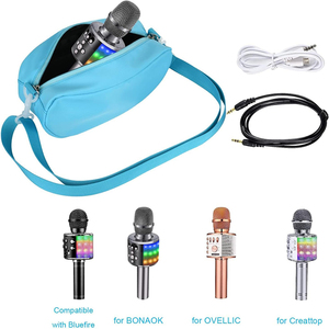 Estuche de Transporte para Micrófono de <span class=keywords><strong>Karaoke</strong></span> para Niños, Bolsa de Almacenamiento de Nailon para Micrófono, Altavoz Portátil Rosa, Bolsa para Micrófono de <span class=keywords><strong>Karaoke</strong></span> Inalámbrico - Product Image 3