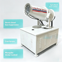 Canon à brouillard électrique automatique 380V pour la lutte antiparasitaire agricole, pulvérisateur de brume 20-60M, machine de suppression de la poussière, pour cultures et contrôle des vecteurs de moustiques