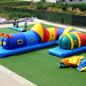 Divertido Túnel Inflable de Oruga Colorido para Niños, Material de PVC, Uso en Guarderías - Product Image 1