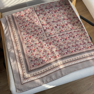 2025最新デザイン日本コットンVoile Hijab114 Bawalファッショナブルな花の葉エスニックBandanaデジタルプリントBawal Hijabs - Product Image 3