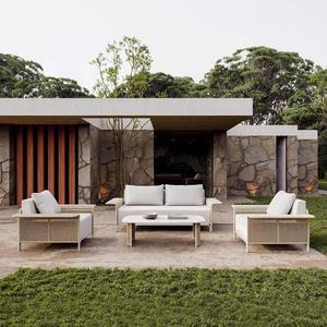 Conjunto de Sofás de Jardín en Forma de L, Ratán PE, Estructura Metálica, Muebles de Patio Impermeables - Product Image 4