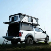 Pièces de voiture, tente de toit rigide pliable en aluminium imperméable pour 2-3 personnes, camping tout-terrain pour la modification de camionnettes