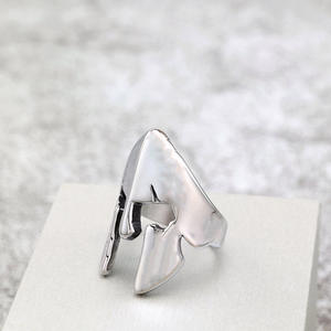Stainless Steel Men's <b>Ring</b> Mask Shape Hip Hop Style Geometric Design Gift Jewelry - Product Image 2