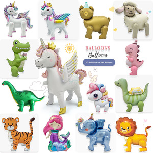 Globo Decorativo 3D con Botones de Animales: Unicornio, Tigre, León, Panda, Dinosaurio, Elefante, Oso, Perro, Oveja, Sirena - Product Image 2