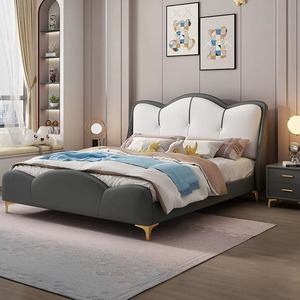 Letti Moderni Colorati per Bambini con <span class=keywords><strong>Gambe</strong></span> in Metallo e Struttura in Legno, Imbottiti, Arredamento Camera da Letto, Letto Morbido per Bambini e Bambine - Vendita all'Ingrosso - Product Image 4