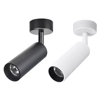 Spot LED COB sur rail, encastré ou en saillie, à tube long, en aluminium noir et blanc, rotatif, pour intérieur, maison et commerce