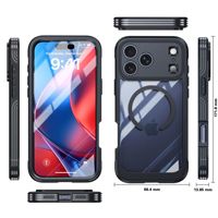 Coque de téléphone transparente pour iPhone 18 Pro Max, protection d'écran en verre trempé 9H pour iPhone 17, compatible chargeur sans fil