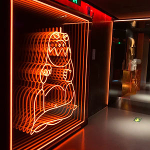 कस्टम अमाइस मिरर डबल सुरंग 3 डी मिरर लोगोस दीवार अनंत दर्पण प्रकाश बॉक्स - Product Image 4