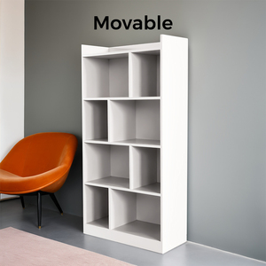 Libreria in Metallo Stile Moderno per Casa e Ufficio, Mobile <span class=keywords><strong>Verticale</strong></span> in Acciaio con Massimo Spazio di Archiviazione, Accessorio Salvaspazio per Soggiorno - Product Image 6