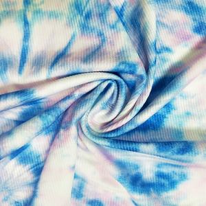 スウェットシャツ/水着用の4ウェイストレッチスイムリブニットポリエステルスパンデックスカスタムプリントリブニット生地 - Product Image 4