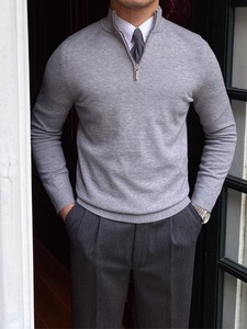 Lente Opstaande Kraag Lange Mouwen Gebreide Pullover Casual Heren Trui Mannelijke Gebreide Truien - Product Image 2