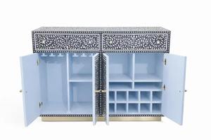 Premium Quality Bone Inlay <b>Drawer</b> <b>Storage</b> Cabinet with Floral Pattern for Modern and Classic Homes At Wholesale Price - Product Image 5