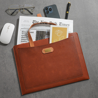 Maletín de Negocios de Cuero PU con Logotipo Personalizado, Bolsa de Mano para Archivos A4, Impermeable, para Oficina, Regalo Promocional Corporativo