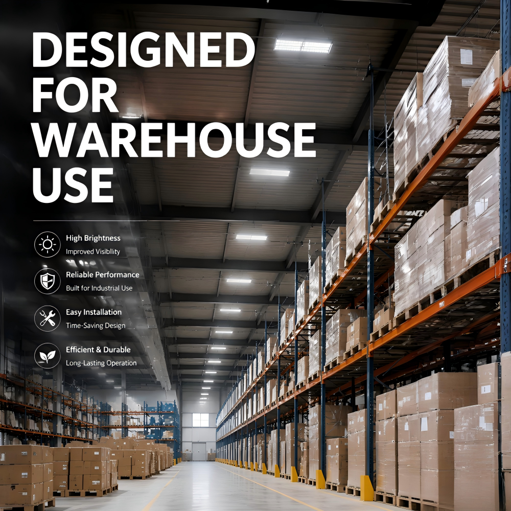 Dimmable Square Linear LED High Bay Light AC230V Multi Power Selectable Factory Warehouse Sports Venue Industrial Ceiling Lamp