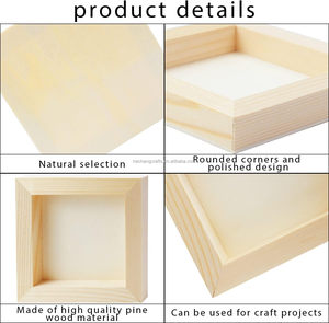5x5 4x4 tableros de panel de madera, lienzo de madera sin terminar de madera para manualidades, lienzo de pintura - Product Image 6