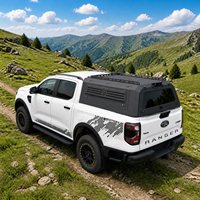 Couverture de benne rigide en acier au manganèse sur mesure pour Ford Ranger/Everest - Installation sans perçage, panneaux décoratifs de verrouillage de hayon