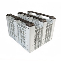 Boîte de palette en plastique ventilée et durable de qualité alimentaire pour fruits et légumes, écologique, en maille, pour la vente