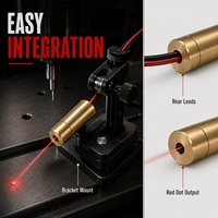 Accessoires laser industriels pour alignement CNC et de machines, module laser 650nm5, point rouge/tête en cuivre