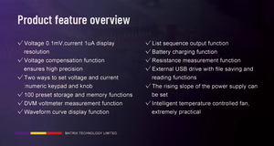 Fuente de Alimentación de Banco de Corriente Continua Lineal Programable MATRIX MPS1000 Series de 360 W con RS232 SENSE 0.1mV/0.1mA Entrada AC220V/110V - Product Image 4
