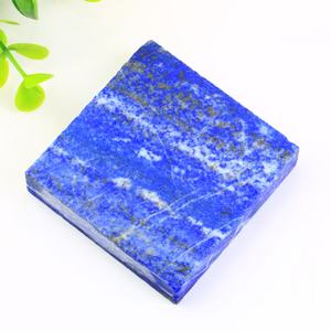 Gran oferta, Piedra en bruto de cristal Natural, rebanada de lapislázuli, placa de losa de piedras preciosas de cristal pulido para decoración del hogar Fengshui - Product Image 5