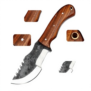 Couteau de chasse OEM 8,5 pouces fait main, en acier D2 à haute teneur en carbone, manche pleine longueur en bois de rose, pour la chasse, le dépecage, la survie et le camping - Product Image 3
