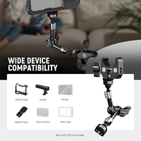 Klem lengan ajaib pemasangan 7 ", dengan penjepit Monitor kamera Super Mount dengan pin pencari ARRI 1/4" 3/8 "untuk SmallRig