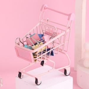 Chariot utilitaire de supermarché, <span class=keywords><strong>mode</strong></span> de rangement de bureau, porte-jouets, mini chariot - Product Image 5