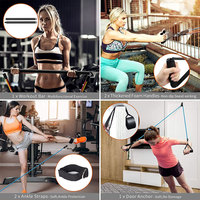 Kit de barre de Pilates en TPE pour la gym, avec poignées réglables pour bandes de fitness, tube de résistance en latex, ensemble de bandes de résistance avec logo personnalisé