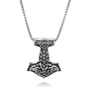 ZOryn - Colgante de Acero Inoxidable con Diseño de Martillo de Thor Vikingo, Unisex, con Opciones de Baño de Oro - Product Image 1