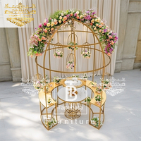 Table de luxe en acier inoxydable, dessus en verre, table à manger ronde pour mariage
